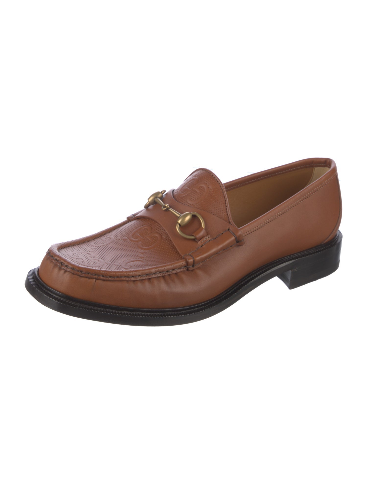 Gucci Horsebit Accent Leather Dress Loafers